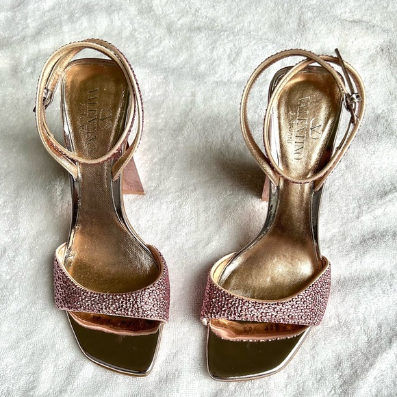 VALENTINO HYPER ONE STUD HEEL WITH CRYSTALS 105MM SIZE 37 - Picture 4 of 5